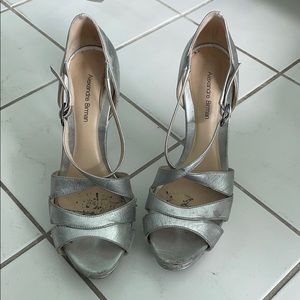 Alexandre Birman Silver Leather heels